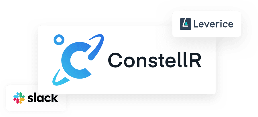 ConstellR logo with Slack and Leverice